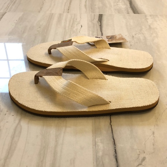 NWT Men’s Rainbow Natural Hemp Flip flops - Picture 3 of 4